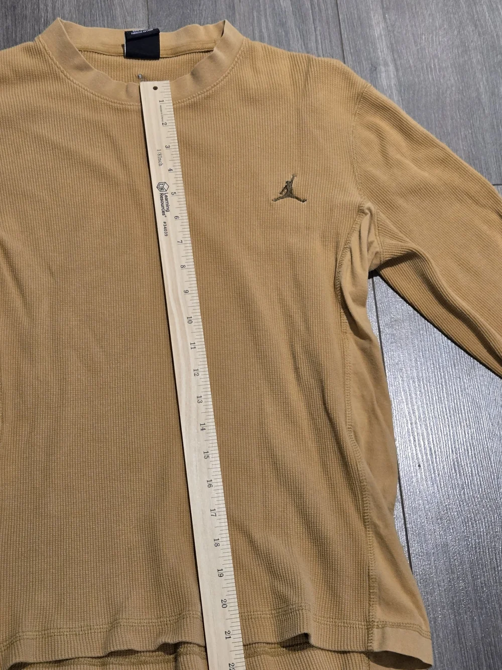 Vintage 2010 Jordan Jumpman Thermal Shirt Mens Medium Gold Yellow Base Layer